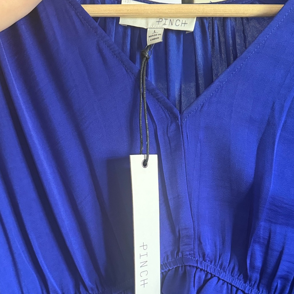 Pinch Royal Blue V-Neck Tiered Midi Dress - Picture 2 of 2
